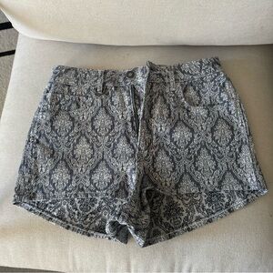 Neuw Women's Gray Patterned Jean Shorts